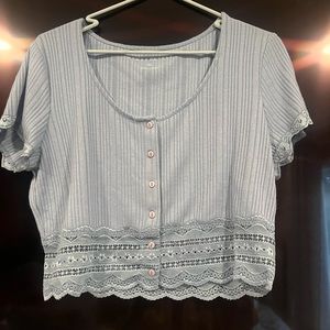 Aeropostale blue shirtsleeve top